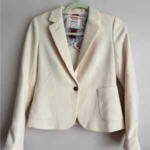 Cartonnier Anthropologie Women’s Cream/Ivory Single Breasted Jacket Blazer XS/0